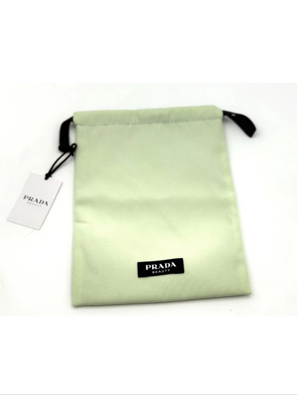 Prada Mint & Black Drawstring Beauty Pouch |☆Reversible☆
